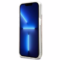 Guess GUHCP13SLFLSD iPhone 13 mini 5.4" zelta cietais apvalks paisley šķidrs spīdums