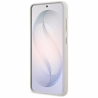 Guess maciņš Rhinestone Round Logo MagSafe priekš Samsung Galaxy S26 Plus smilškrāsas