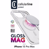 Cellularline Gloss Mag - iPhone 15 Pro Max MagSafe maciņš (caurspīdīgs)