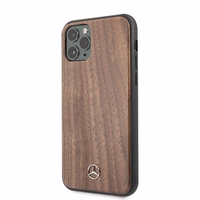 Mercedes Wood Line Walnut apvalks iPhone 11 Pro Max - brūns