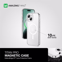Amazing Thing Titan Pro Magnētiskais viedtālruņa apvalks 10FT IP156.7TMCL Iphone 15 Plus caurspīdīgs