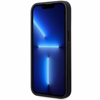 Viedtālruņa apvalks BMW BMHMP14X22RFGK iPhone 14 Pro Max 6.7 - melns ādas diamantraksts MagSafe