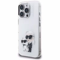 Karl Lagerfeld IML Aquarelle Karl & Choupette & Logo iPhone 16 Pro macins - balts