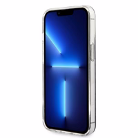 Komplekts Guess GUBPP13LH4EACSK vāciņš + lādētājs iPhone 13 Pro melns cietais vāciņš ar 4G rakstu Magnētiskais