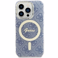 Guess IML 4G Magnētiskais apvalks iPhone 15 Pro - zils