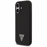 Guess Silikona Trīsstūra Logotips Magnētiskais viedtālruņa apvalks iPhone 17 - melns