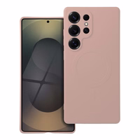 Viedtālruņa apvalks no silikona ar Magnētisko MagSafe SAMSUNG S25 Ultra rozā