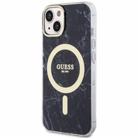 Guess GUHMP14MPCUMAK iPhone 14 Plus 6.7" Viedtālruņa apvalks melns marmors Magnētiskais