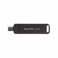 Flashdrive PATRIOT Rage R550 256GB 100 MB/S USB A+C Swivel Design (PE256GR550DSAD) melns