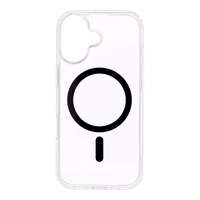 Drop Glue krāsains magnētiskais viedtālruņa apvalks, saderīgs ar MagSafe, paredzēts IPHONE 17, melns