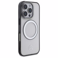 Mercedes MagSafe korpuss ar izdrukātu logotipu viedtālrunim iPhone 16 Pro - skaidrs (m)