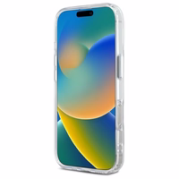 Karl Lagerfeld IML Metal Karl&Choupette Head magnētiskais viedtālruņa apvalks iPhone 16 Pro Max - balts