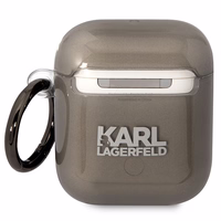 Karl Lagerfeld KLA2HNIKTCK AirPods 1/2 apvalks melns/melns Karl`s Head
