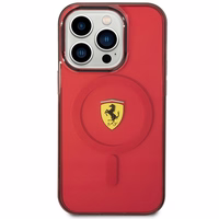 Ferrari FEHMP14XURKR iPhone 14 Pro Max 6.7" sarkans cietais viedtālruņa apvalks daļēji caurspīdīgs magnētiskais (MagSafe)