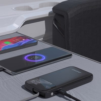 Dudao K31 10000mAh 22.5W PD Portatīvais lādētājs ar iebūvētu kabeli - melns