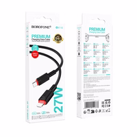 Borofone kabelis BX110 Beneficio - USB uz Lightning - 2,4A 1 metrs, melns