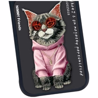 Nimmy Glasses Cool Cat viedtālruņa apvalks iPhone 17 Pro Max - melns