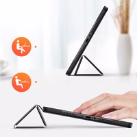 Dux Ducis Domo apvalks ar vāciņu un viedo miegu Xiaomi Redmi Pad Pro (4G/5G)/Poco Pad 12.1 - melns