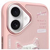 Nimmy Cool&Cute 2.0 Kaķa viedtālruņa apvalks iPhone 16 - rozā