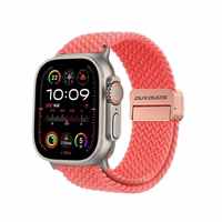 DUX DUCIS MIXTURE PRO elastīgā pītā pulksteņa siksna Apple Watch 38/40/41 mm rozā