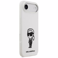 KARL LAGERFELD viedtālruņa apvalks IPHONE 17 Air saderīgs ar Magnētisko KLHMP17MSKIGROH (Silicone W/ KL Sketch & Logo) balts