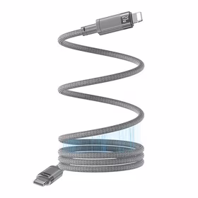 YESIDO MAGNETIC KABELIS  CA172L 27W TYPE-C/LIGHTNING 1M 3A GREY