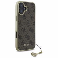 Guess 4G Charms Kolekcijas viedtālruņa apvalks iPhone 16 - brūns