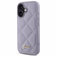 Guess stepēts metāla logotips viedtālruņa apvalks iPhone 16 - gaiši violeta