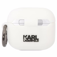 Karl Lagerfeld KLACA3SILKCW AirPods 3 apvalks balts/balts Silikona Karl & Choupette