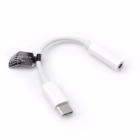 Adapteris AUX Type C (vīriešu) uz Jack 3,5 mm (sieviešu) kastītē balts