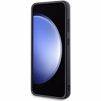 Karl Lagerfeld viedtālruņa apvalks ar metāla logotipu un rhinestone Samsung Galaxy S24 - melns