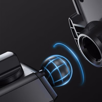 Joyroom automobiļu tālruņa turētājs ar teleskopisku izplešamu roku priekš automobiļa paneļa un priekšējā stikla melns (JR-OK3)