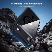 ESR Classic Hybrid MagSafe + rūdītā stikla komplekts iPhone 17 Air - caurspīdīgs melns