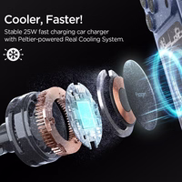 Spigen Essential EV25MFAQ Magnetic MagSafe auto gaisa atveru turetajs - Melns