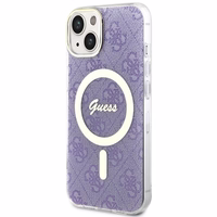 Guess GUHMP14MH4STU iPhone 14 Plus 6.7" violets/violets cietais apvalks 4G Magnētiskais