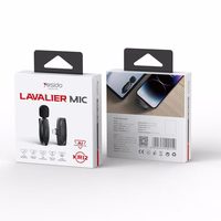 YESIDO MICROPHONE MEMS WITH CLIP KR12 LIGHTNING BEZVADU 2,4GHz, melns