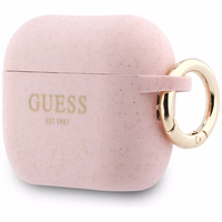 Guess Silikona Glitter Ring Maciņš for AirPods Pro 3 - rozā