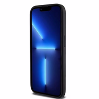 DKNY Ādas rūtainais magnētiskais apvalks iPhone 15 Pro Max - melns