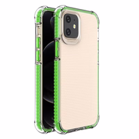 Spring Armor skaidrs TPU gels vāciņš ar krāsainu rāmi iPhone 12 mini zaļš