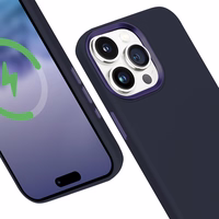 Crong Color Cover LUX Magnetic - iPhone 15 Pro MagSafe maciņš (Navy zils)