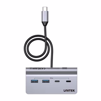 UNITEK ALUMINIUM USB-C HUB 2X USB-A 2X USB-C 5GBPS
