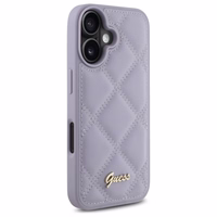 Guess stepēts metāla logotips viedtālruņa apvalks iPhone 16 - gaiši violeta