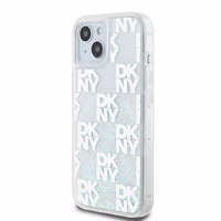 DKNY šķidrā spīduma vairāku logotipu viedtālruņa apvalks iPhone 15 / 14 / 13 - balts