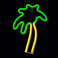 Neon LED Light PALM zaļš oranžs NNE04 Neolia