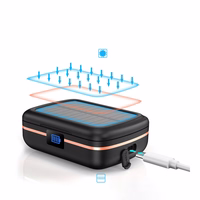 Choetech TWS bezvadu austiņas ūdensizturīgas ar saules paneli un iebūvētu 2500mAh ārējo akumulatoru melnas (BH-T05)