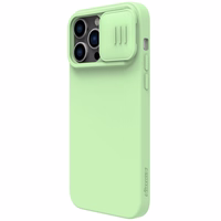 Korpuss Nillkin CamShield Silky Silicone Apple iPhone 15 Pro gaiši zaļš