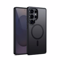 Crong Hybrid Matte Magnetic - MagSafe maciņš Samsung Galaxy S25 Ultra (melns)