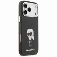 Karl Lagerfeld IML akvareļu Karl un logotipa magnētiskais viedtālruņa apvalks iPhone 17 Pro Max - melns
