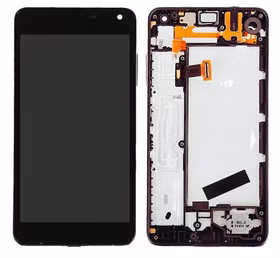 LCD screen Microsoft (Nokia) Lumia 650 ar touch screen un frame melns original (used grade B)