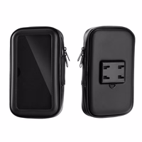 Motocikla turētājs mobilajam telefonam ūdensizturīgs ar rāvējslēdzēju (6,4" - 8") melns